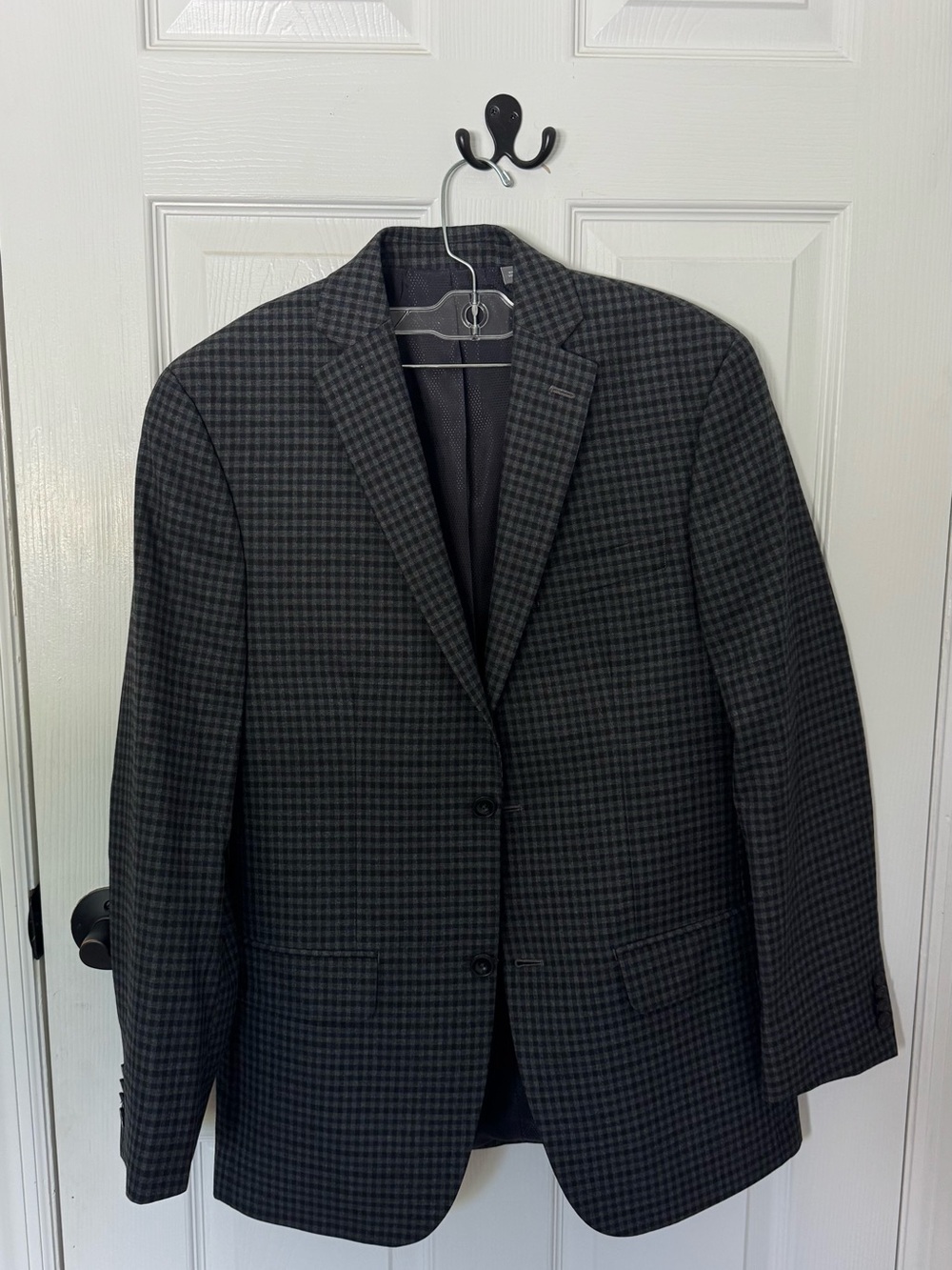 Michael Kors Black & Gray Houndstooth Sport Coat